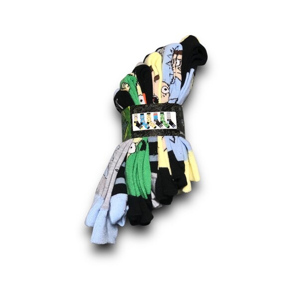 Rick and Morty Men's Crew Socks - (6 Pairs) - Picture 2 of 3